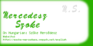 mercedesz szoke business card