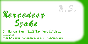 mercedesz szoke business card